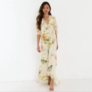 Hope & Ivy tea floral garden dress